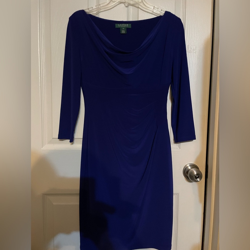 Ralph Lauren, Size 4, Royal Blue DRESS, Work, Church, or Evening Out!